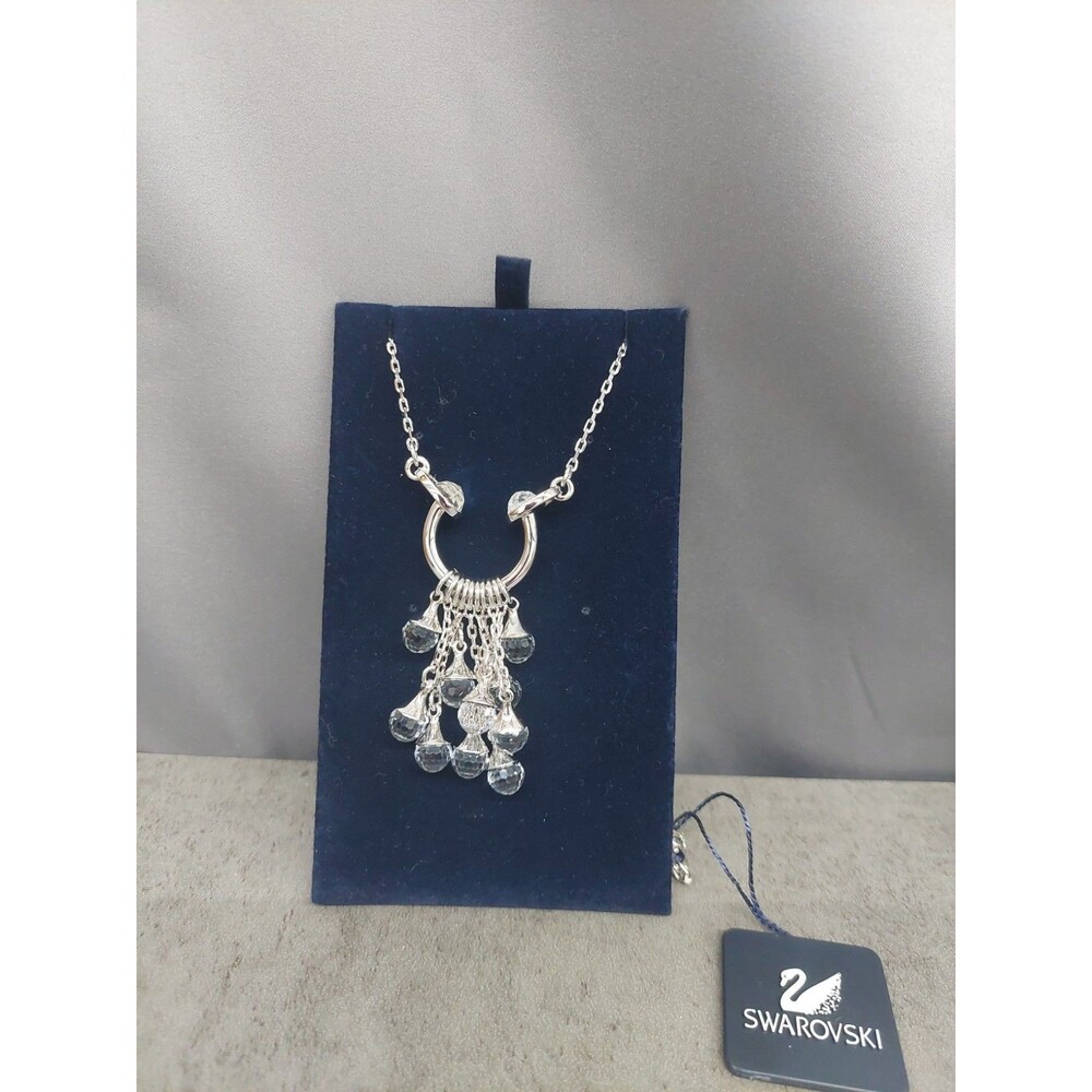 Swarovski Echo Necklace With Hanging Crystal Orbs With Box And Cert